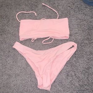 Romwe bandeau swim suit set